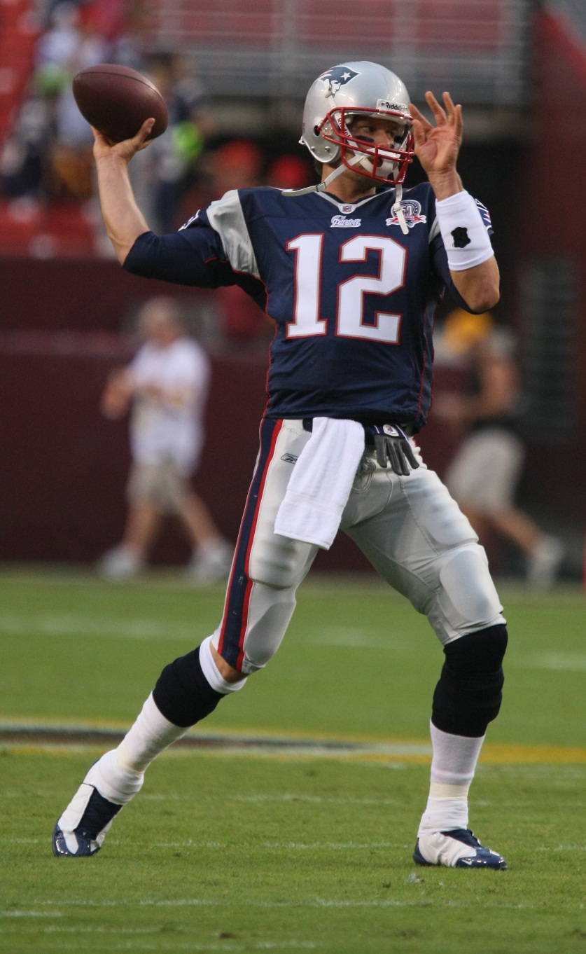 QB throuing a football